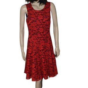 Tommy Hilfiger Women's Drop-Waist Lace A-Line Dress (Size 12) Like-New